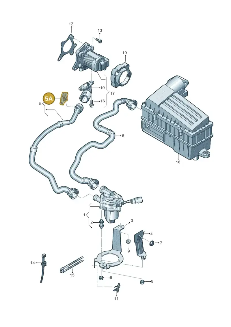 06L906052A — Volkswagen Tiguan 2.0 4Motion (2017-2024) diagram 781131000, position 5A