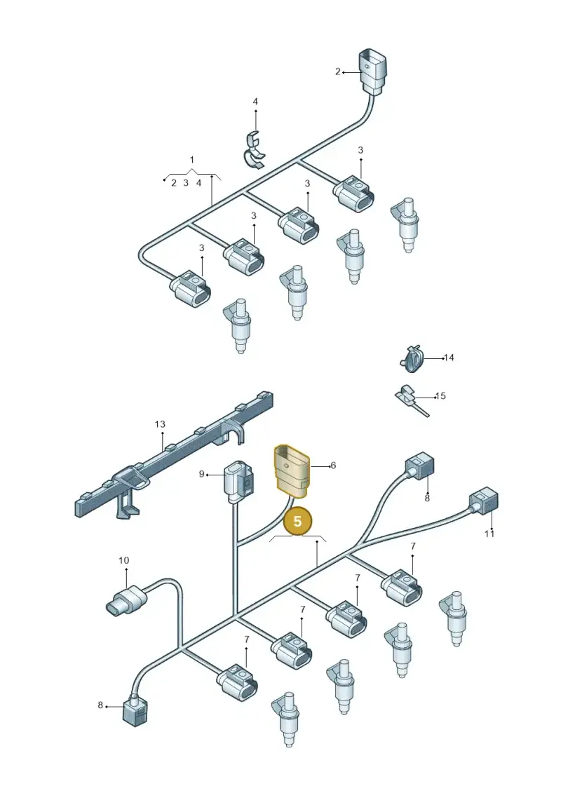 06L971627AA — Volkswagen Teramont (2021-2023) diagram 809971170, position 5