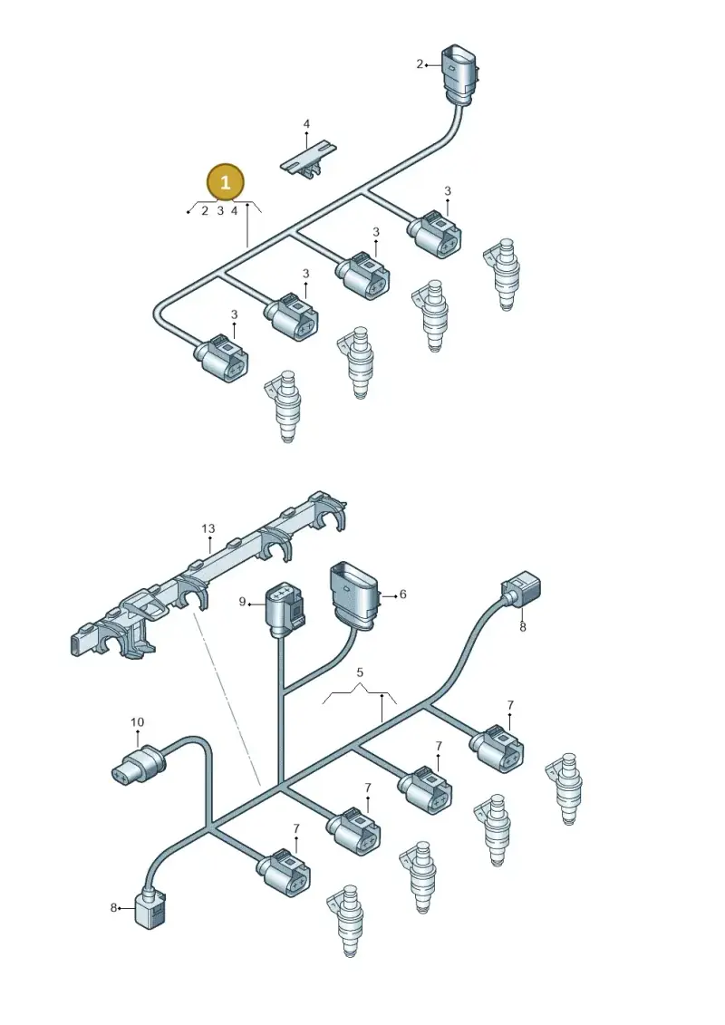 06L971627M — Volkswagen Touareg (2017-2023) diagram 859971040, position 1
