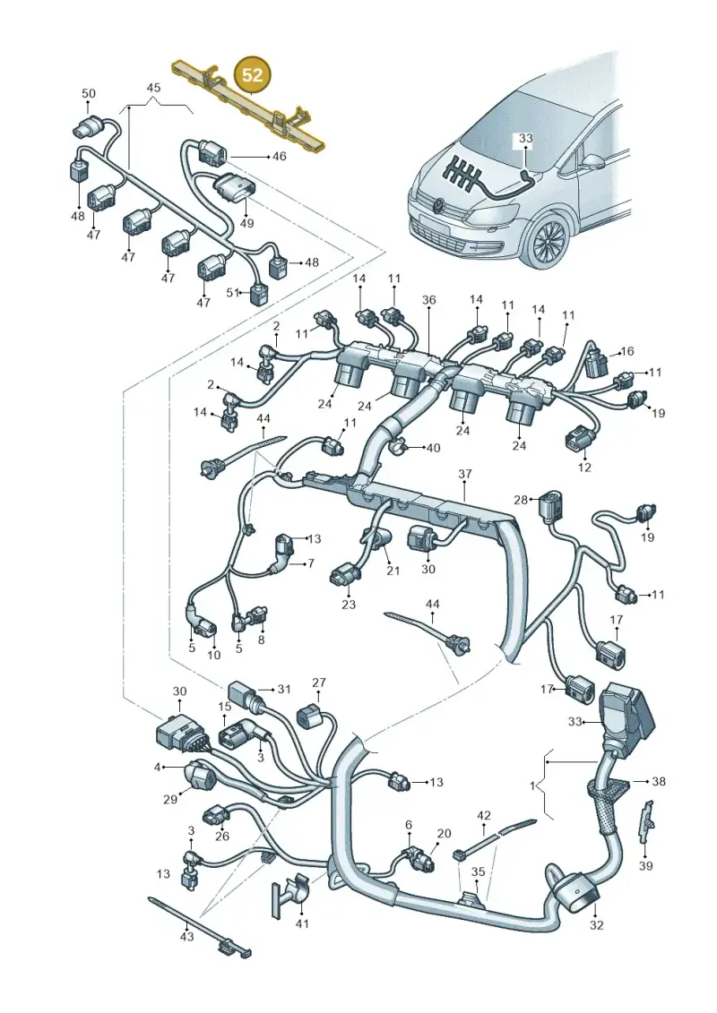 06L971824H — Volkswagen Sharan BlueMotion (2015-2022) diagram 863971120, position 52