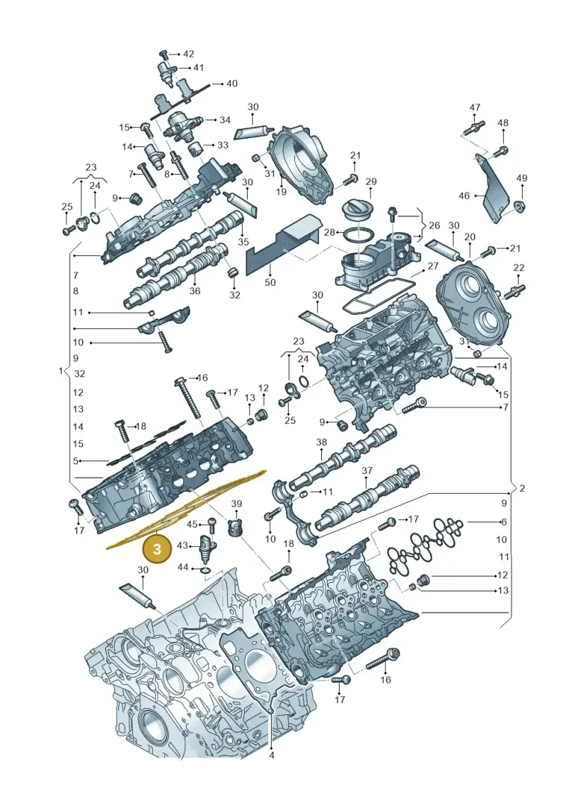 06M103148L — Volkswagen Touareg (2017-2023) diagram 429103033, position 3