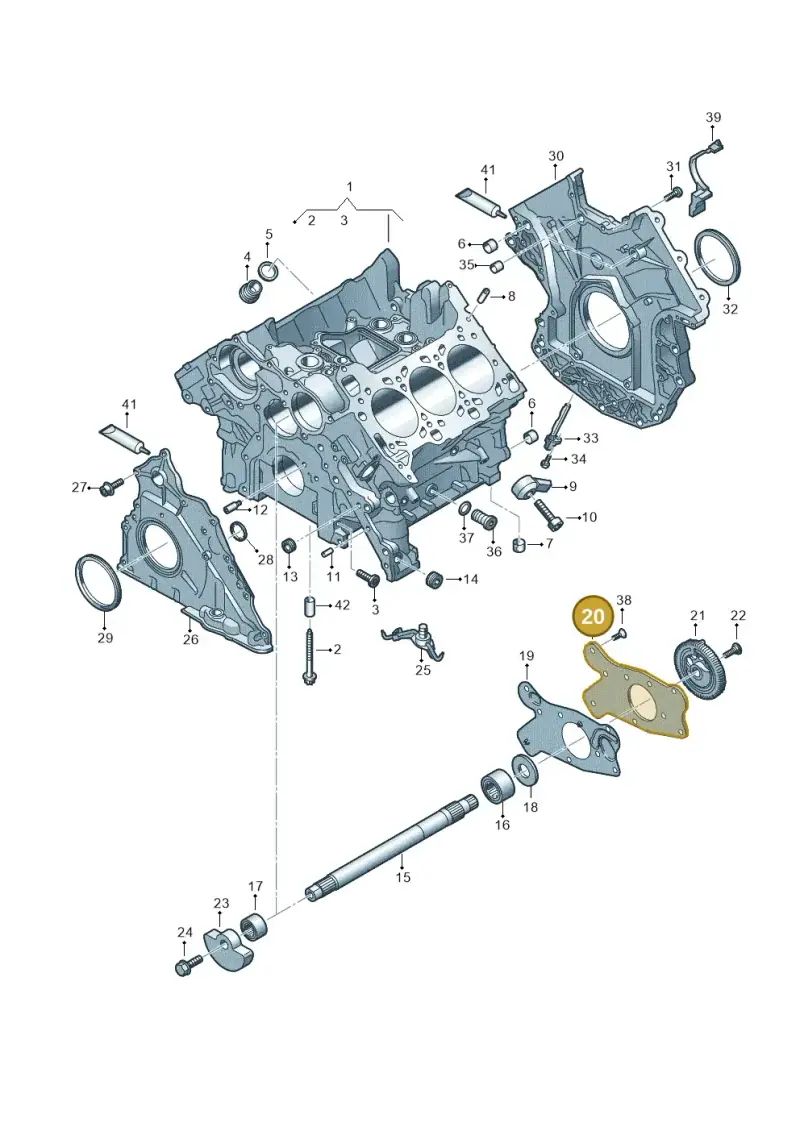 06M103407G — Volkswagen Touareg (2017-2023) diagram 849103180, position 20