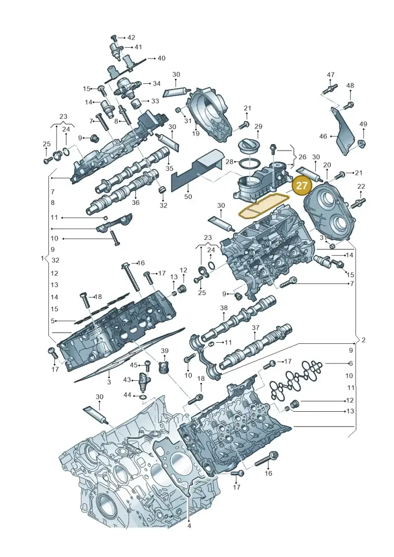 06M103517B — Volkswagen Touareg (2017-2023) diagram 429103033, position 27