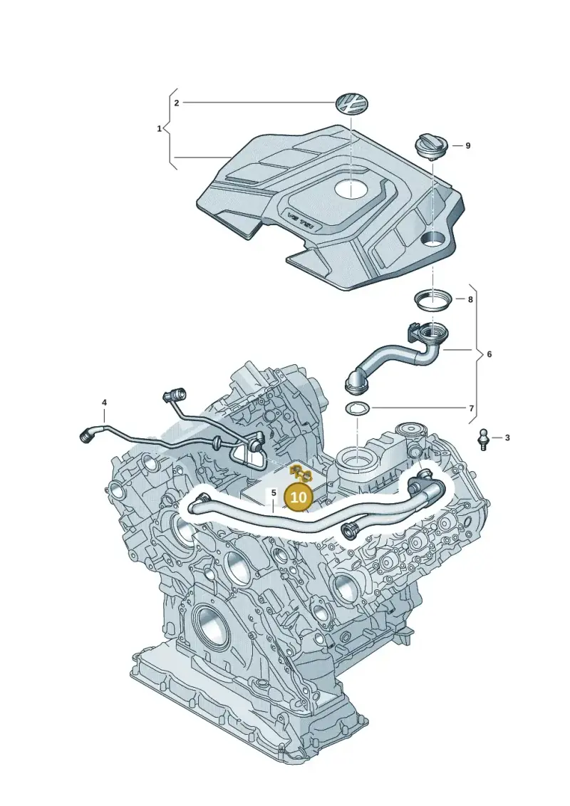 06M103732 — Volkswagen Touareg (2017-2023) diagram 439103045, position 10