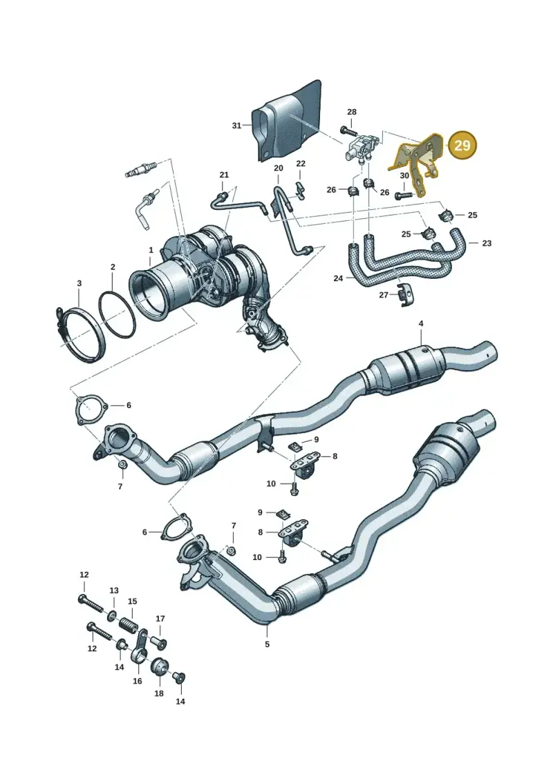 06M103941AB — Volkswagen Touareg (2017-2023) diagram 439253042, position 29
