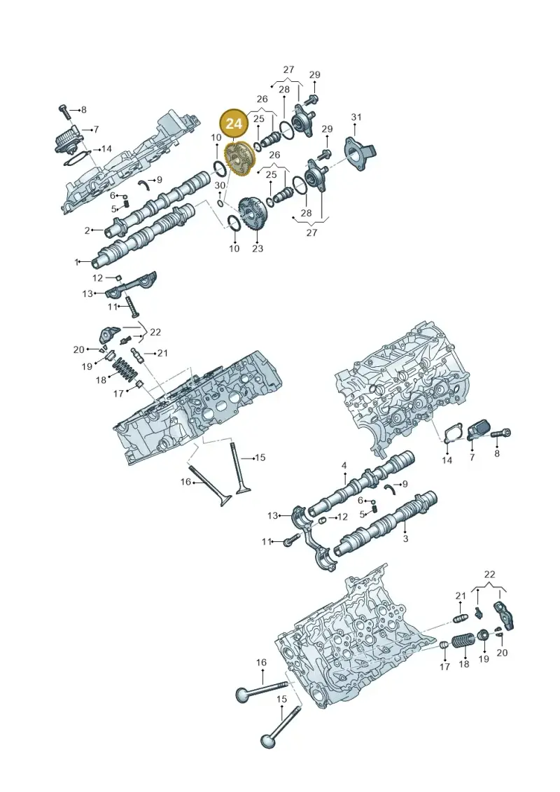 06M109088K — Volkswagen Touareg (2017-2023) diagram 849109180, position 24