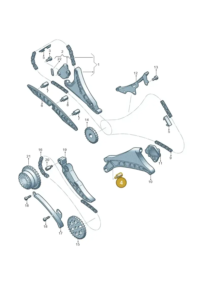 06M109426E — Volkswagen Touareg (2017-2023) diagram 849109350, position 4