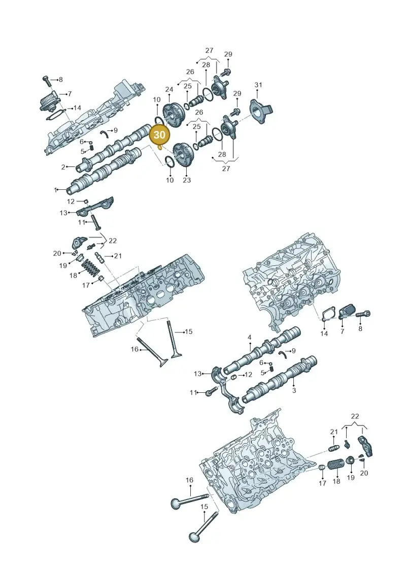06M109493D — Volkswagen Touareg (2017-2023) diagram 849109180, position 30