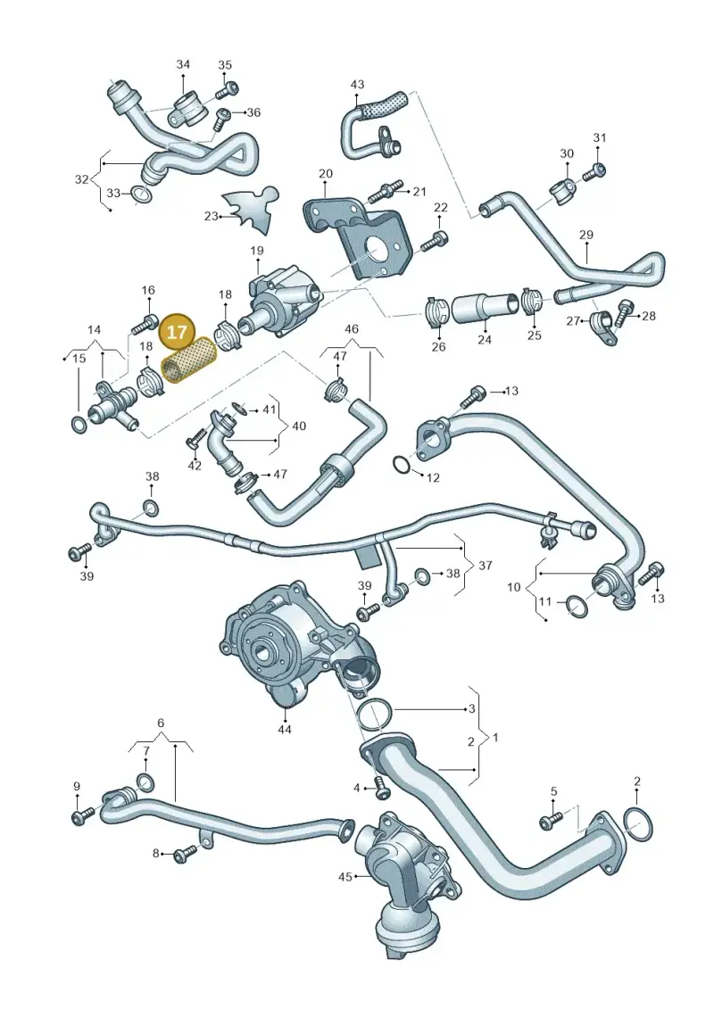 06M121052E — Volkswagen Touareg (2017-2023) diagram 439121300, position 17
