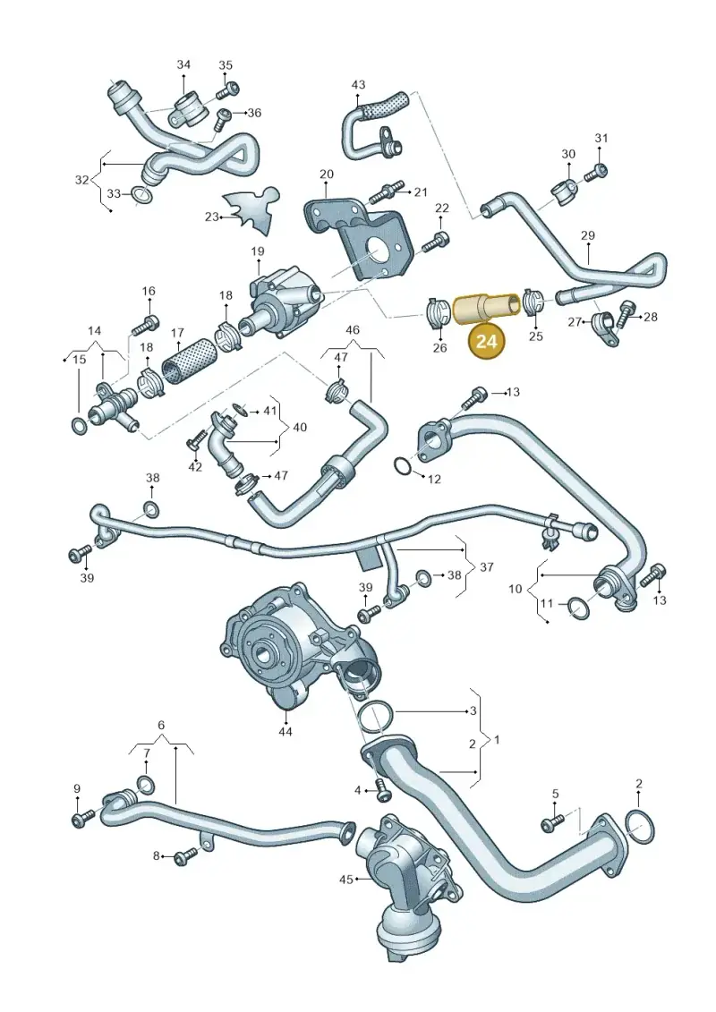 06M121054D — Volkswagen Touareg (2017-2023) diagram 439121300, position 24