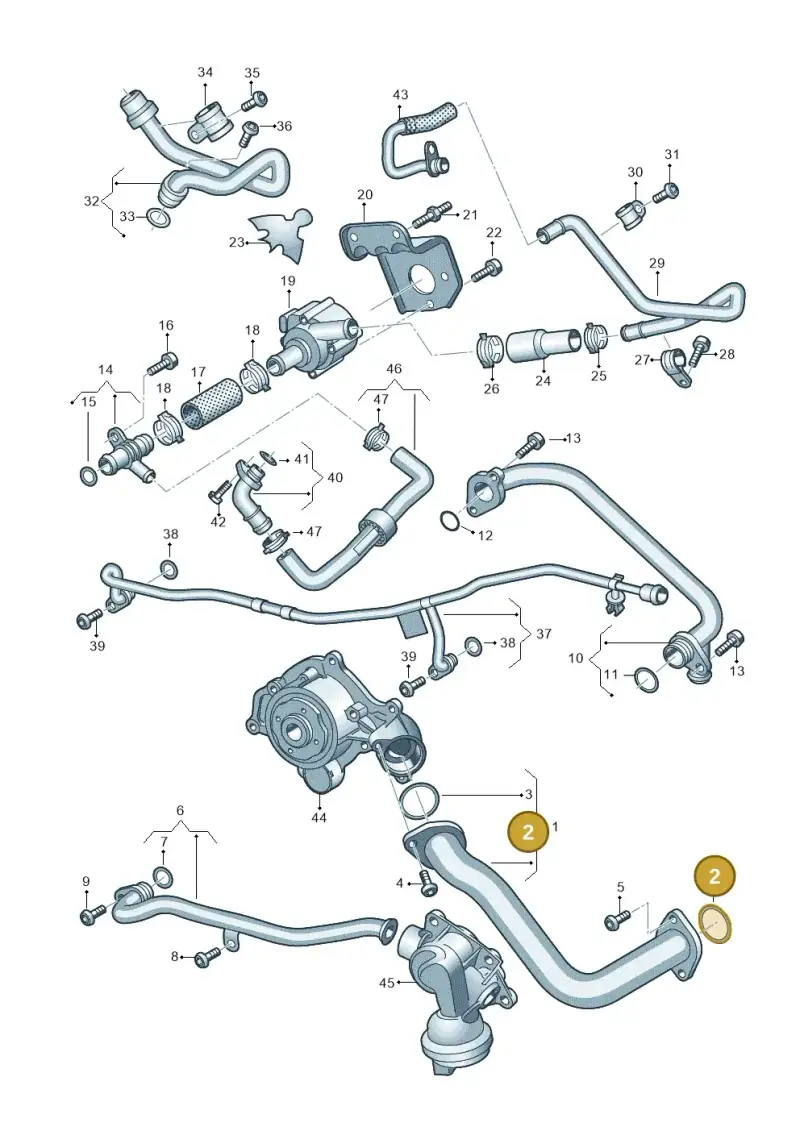 06M121437E — Volkswagen Touareg (2017-2023) diagram 439121300, position 2