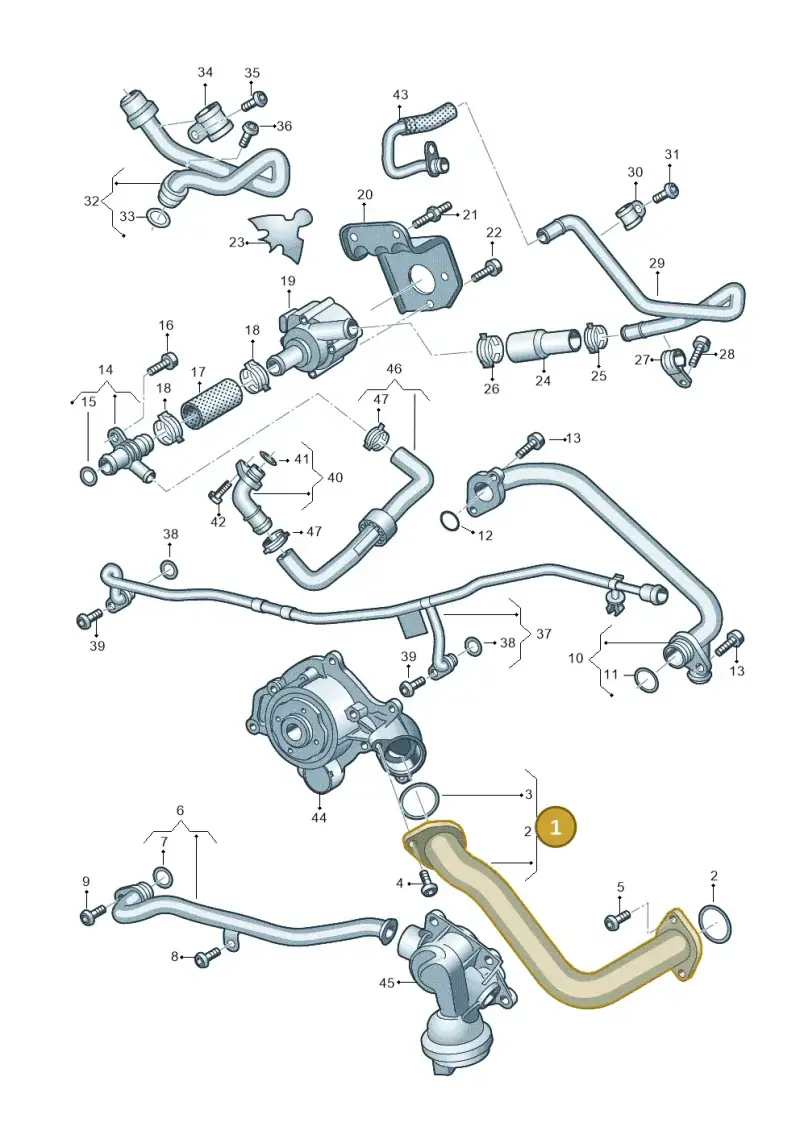 06M121481AE — Volkswagen Touareg (2017-2023) diagram 439121300, position 1