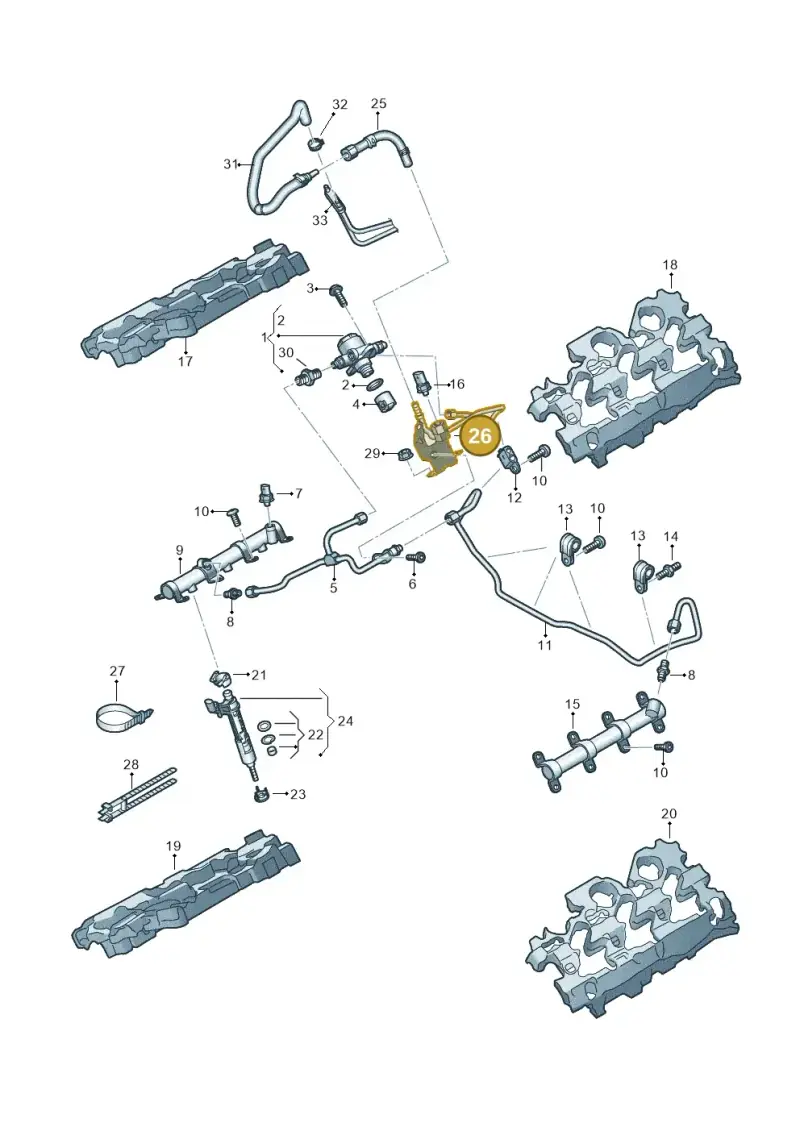 06M127503S — Volkswagen Touareg (2017-2023) diagram 439133150, position 26