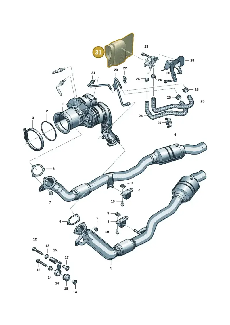 06M131531D — Volkswagen Touareg (2017-2023) diagram 439253042, position 31