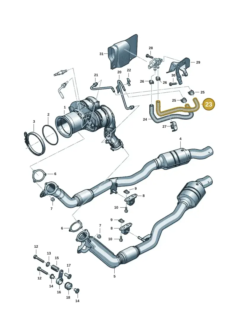 06M131850M — Volkswagen Touareg (2017-2023) diagram 439253042, position 23