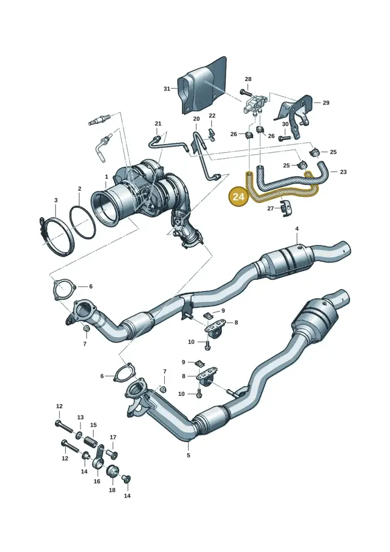 06M131850N — Volkswagen Touareg (2017-2023) diagram 439253042, position 24