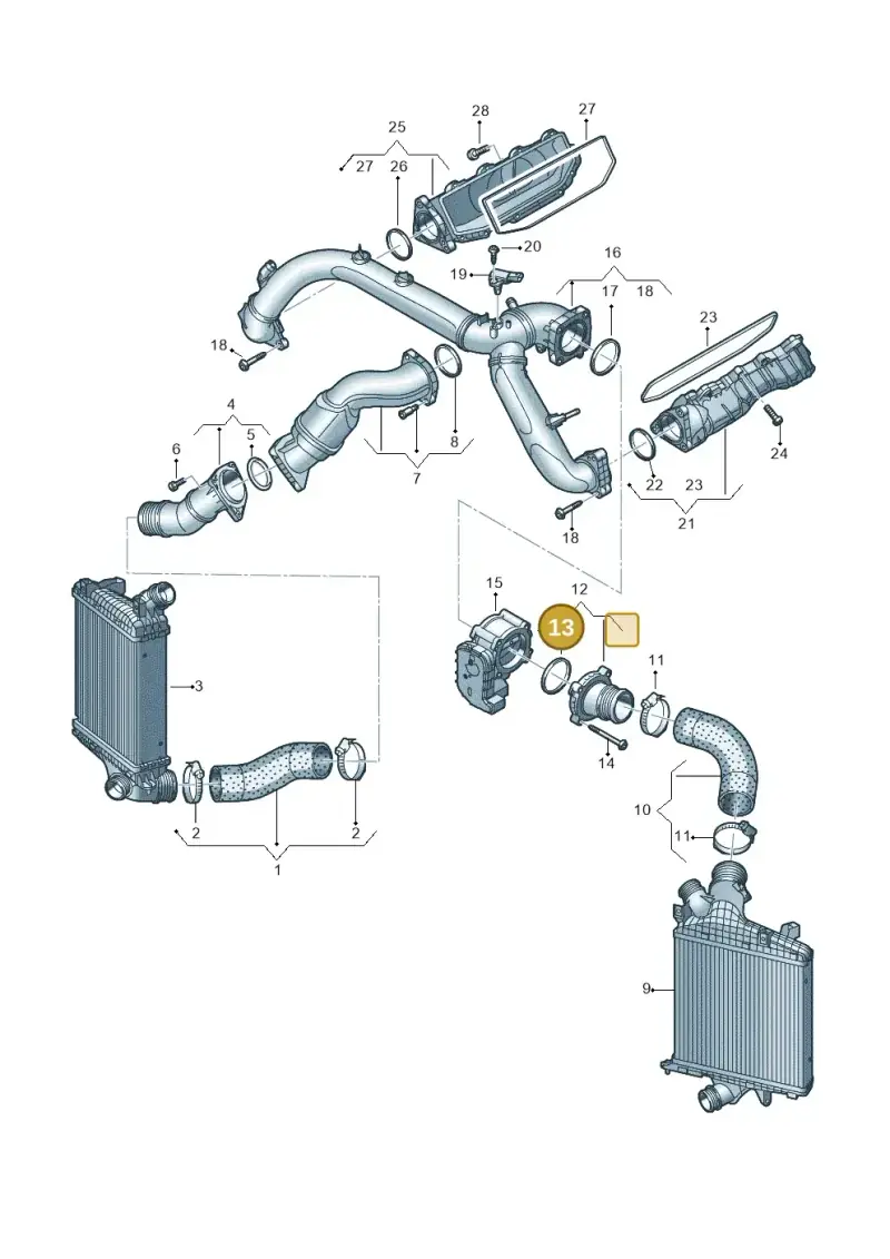 06M133237B — Volkswagen Touareg (2017-2023) diagram 439145020, position 13