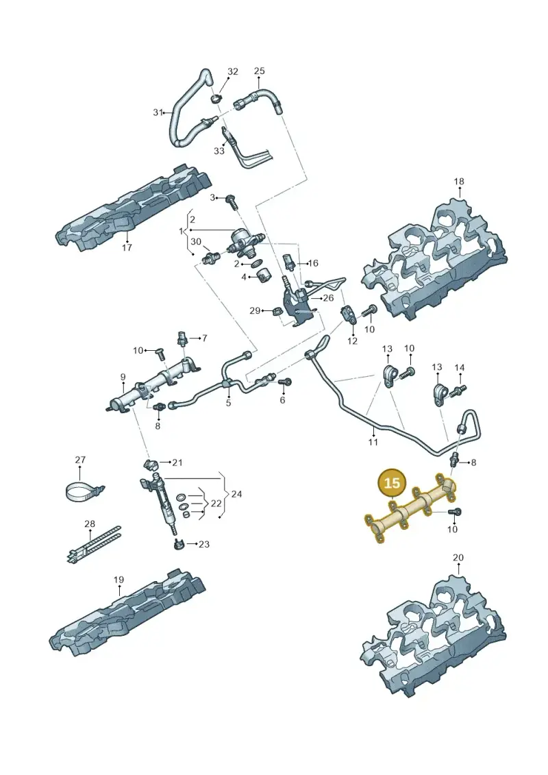 06M133315L — Volkswagen Touareg (2017-2023) diagram 439133150, position 15
