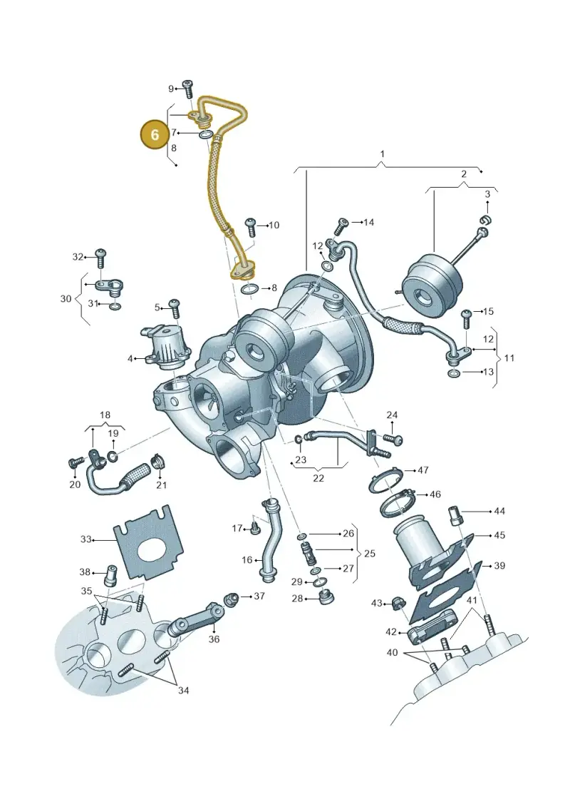 06M145144E — Volkswagen Touareg (2017-2023) diagram 439145000, position 6