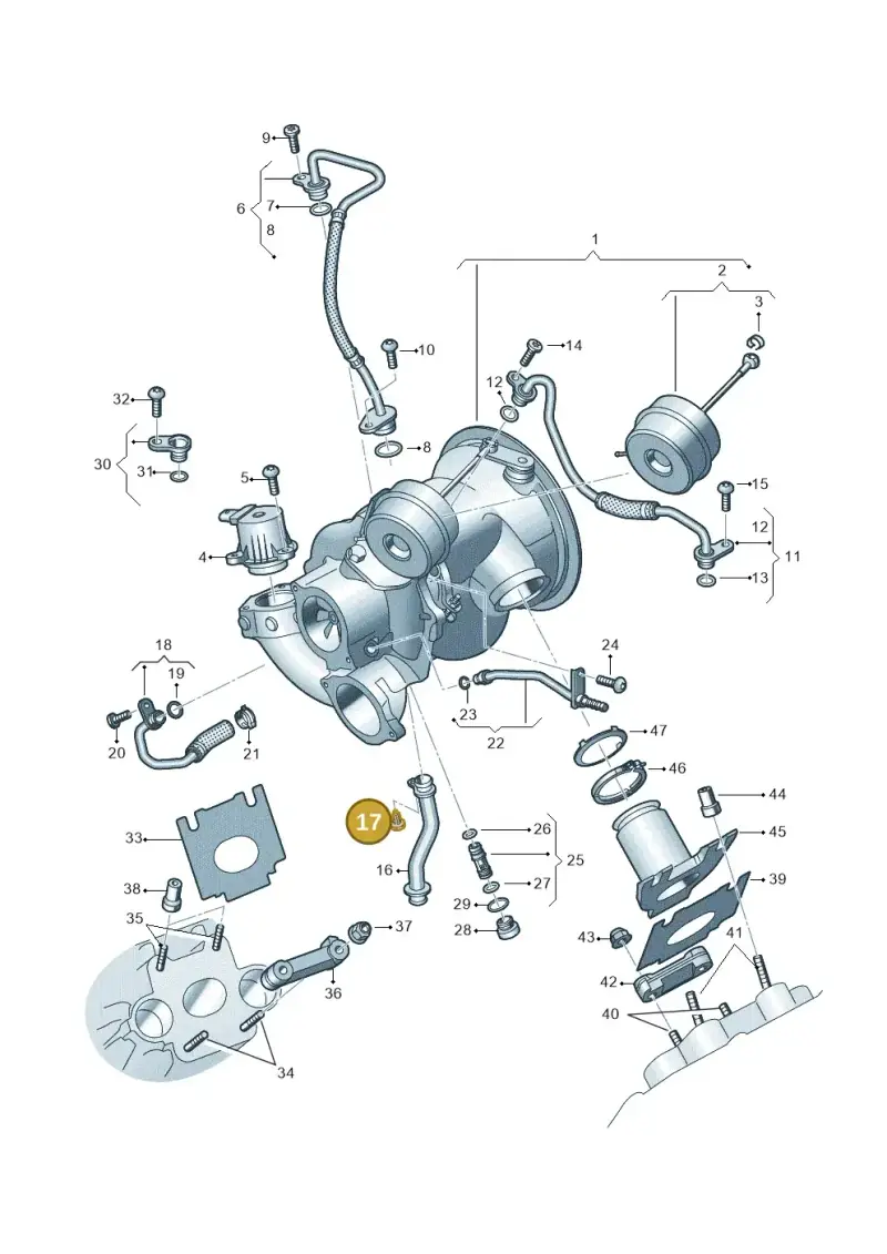 06M145263A — Volkswagen Touareg (2017-2023) diagram 439145000, position 17