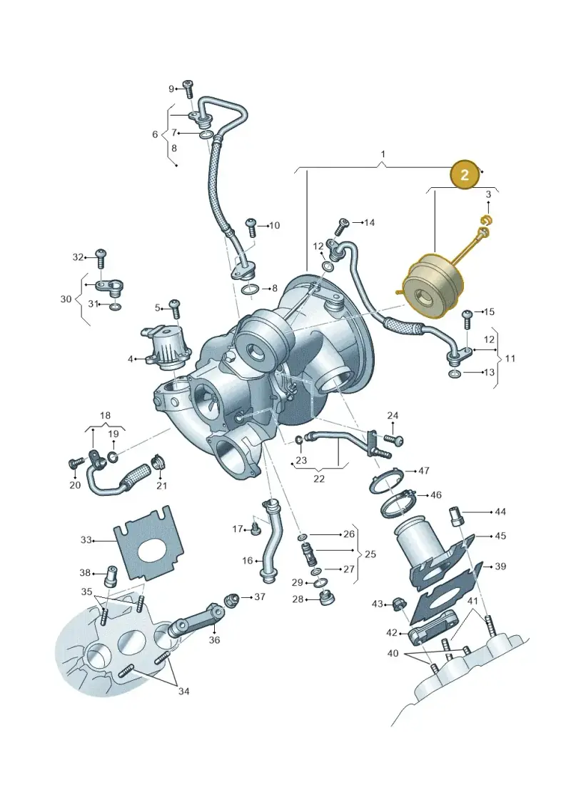 06M145461D — Volkswagen Touareg (2017-2023) diagram 439145000, position 2