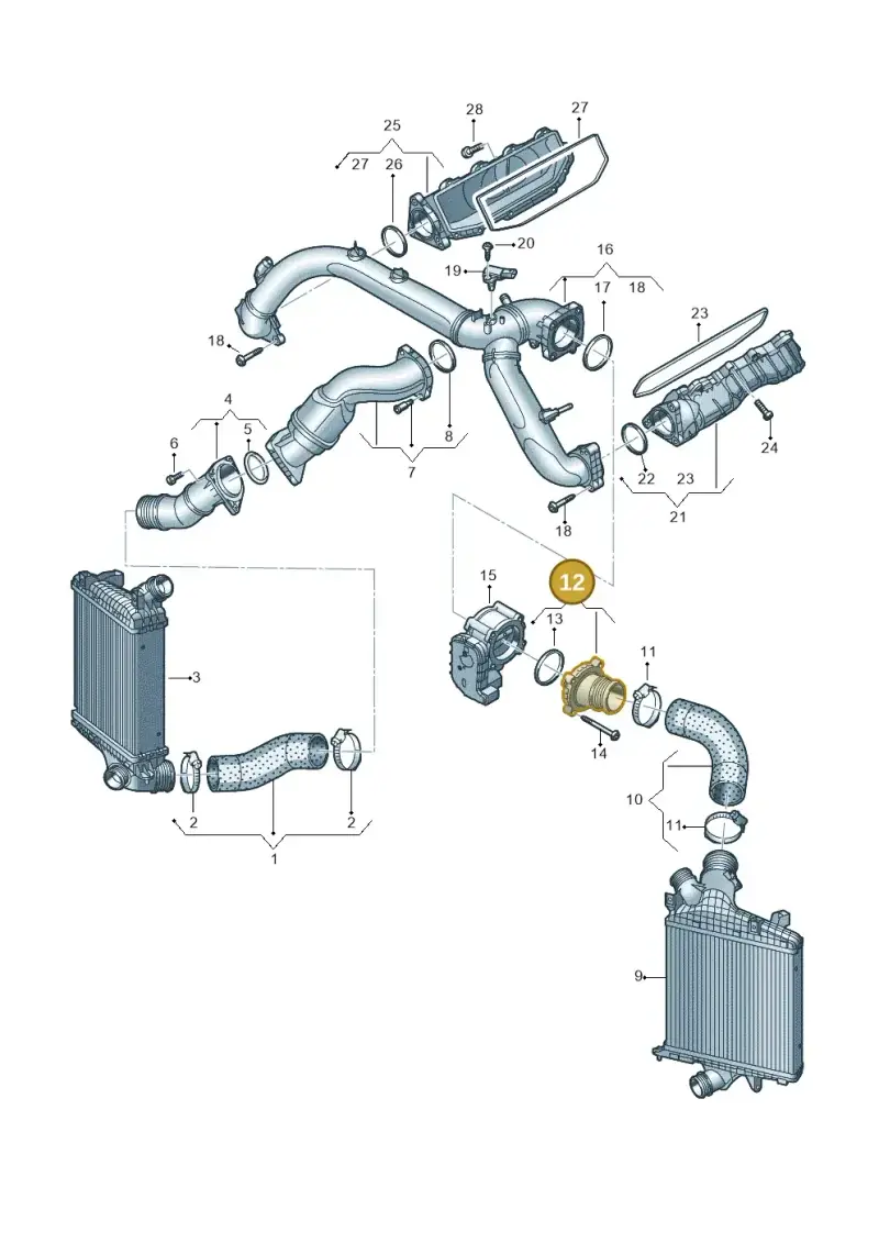 06M145674DQ — Volkswagen Touareg (2017-2023) diagram 439145020, position 12