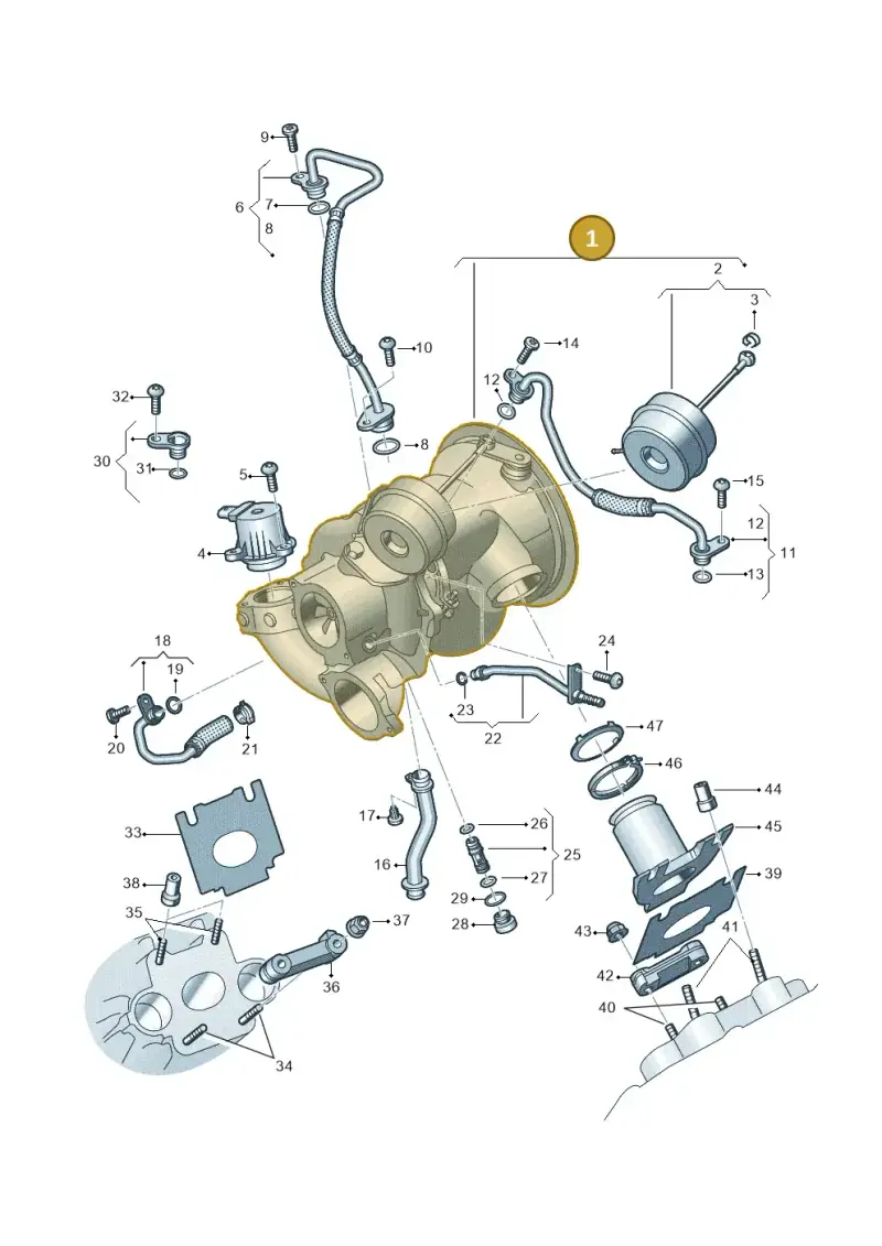 06M145689AC — Volkswagen Touareg (2017-2023) diagram 439145000, position 1
