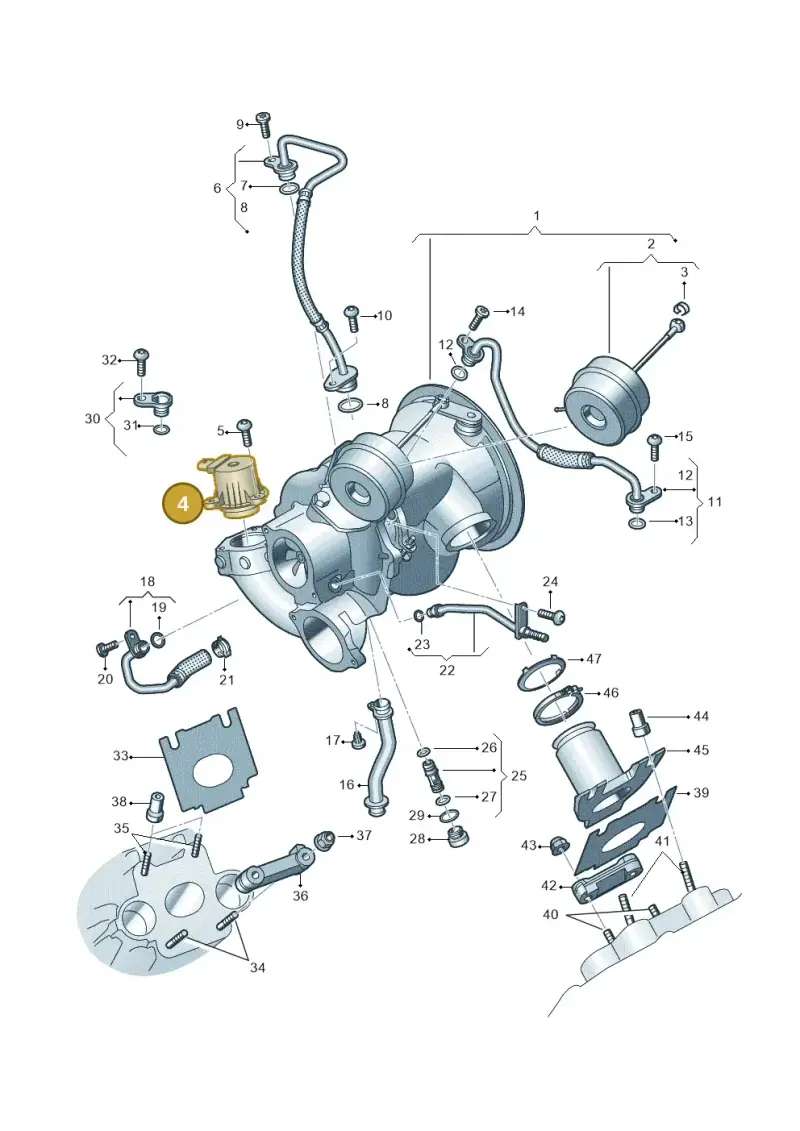 06M145710F — Volkswagen Touareg (2017-2023) diagram 439145000, position 4