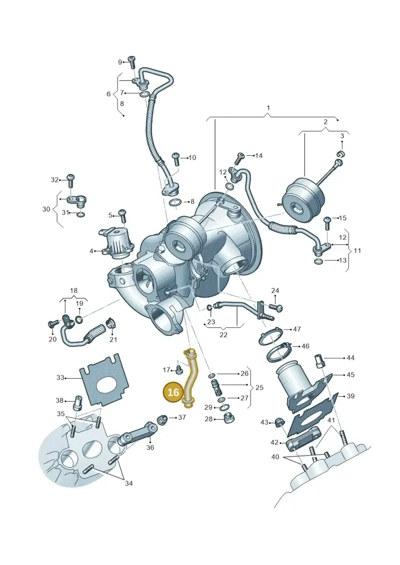 06M145736F — Volkswagen Touareg (2017-2023) diagram 439145000, position 16