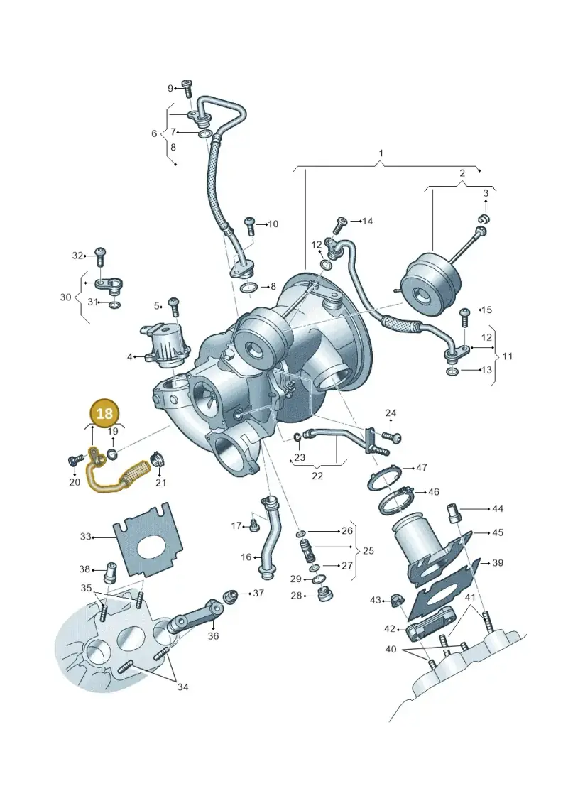 06M145920D — Volkswagen Touareg (2017-2023) diagram 439145000, position 18
