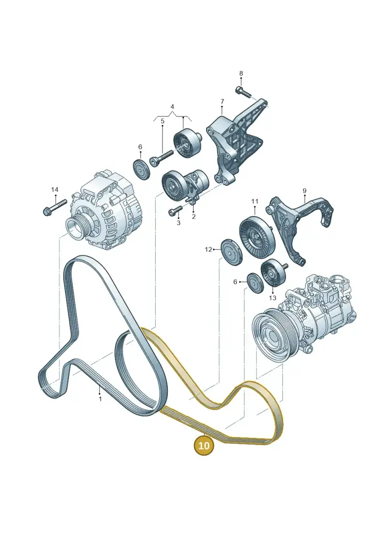 06M260849L — Volkswagen Touareg (2017-2023) diagram 849903550, position 10