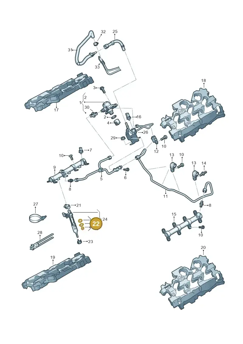 06M998907A — Volkswagen Touareg (2017-2023) diagram 439133150, position 22