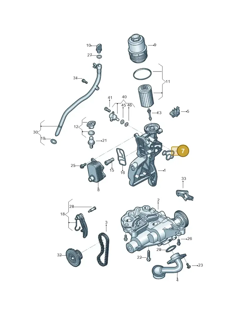 06N115441 — Volkswagen Tiguan 2.0 4Motion (2017-2024) diagram 496115150, position 7