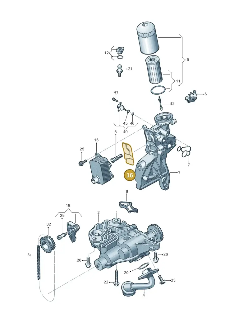 06N115441 — Volkswagen Passat estate (2023-) diagram 827115100, position 16