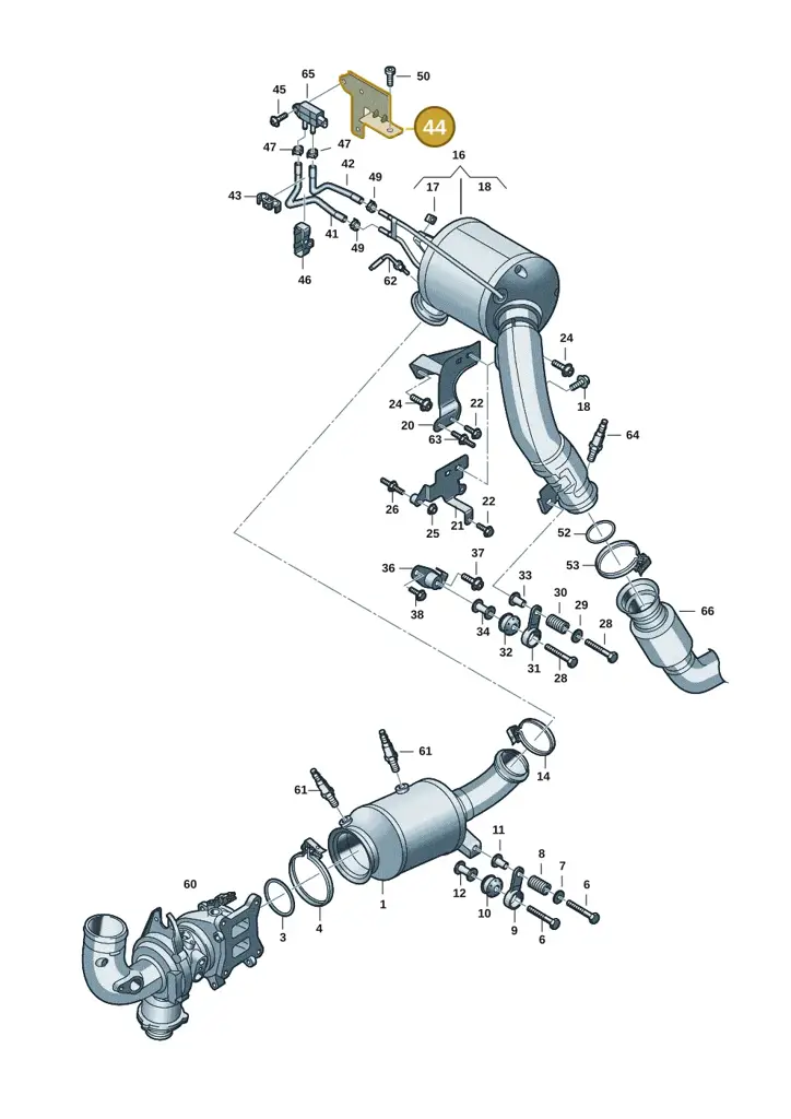 06N131327K — Audi A5 Limousine (2024-2025) diagram 8wk253340, position 44