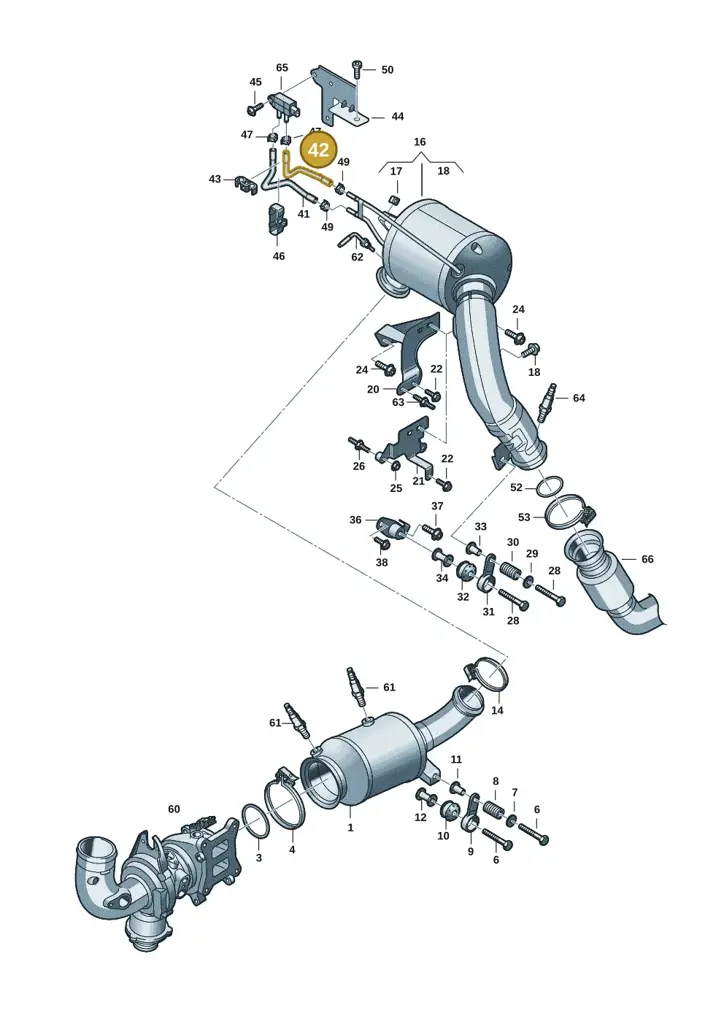 06N131850AC — Audi A5 Limousine (2024-2025) diagram 8wk253340, position 42