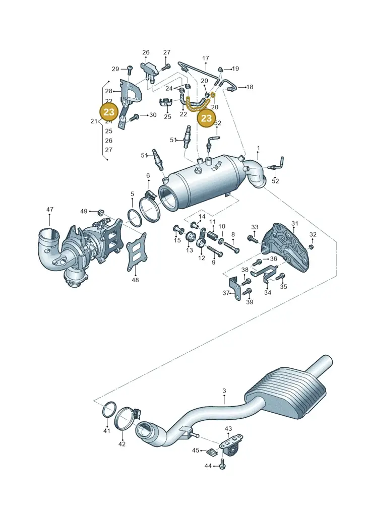06N131850D — Audi Q5 (2016-2025) diagram 849253051, position 23
