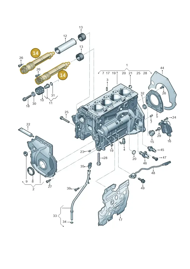06N198205 — Volkswagen Atlas Cross Sport (2023-) diagram 849103016, position 14