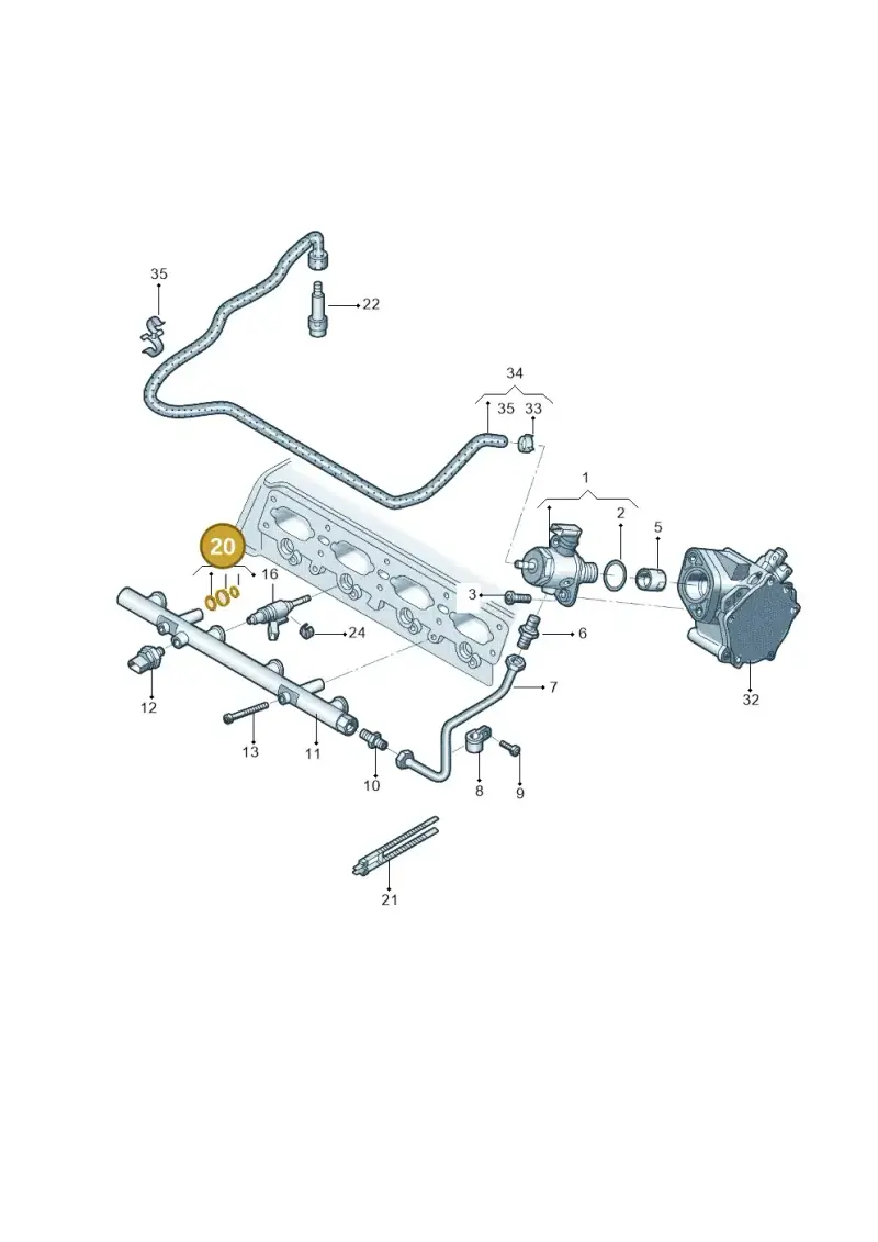 06N906907 — Volkswagen B-Main SUV (2022-) diagram 589133550, position 20