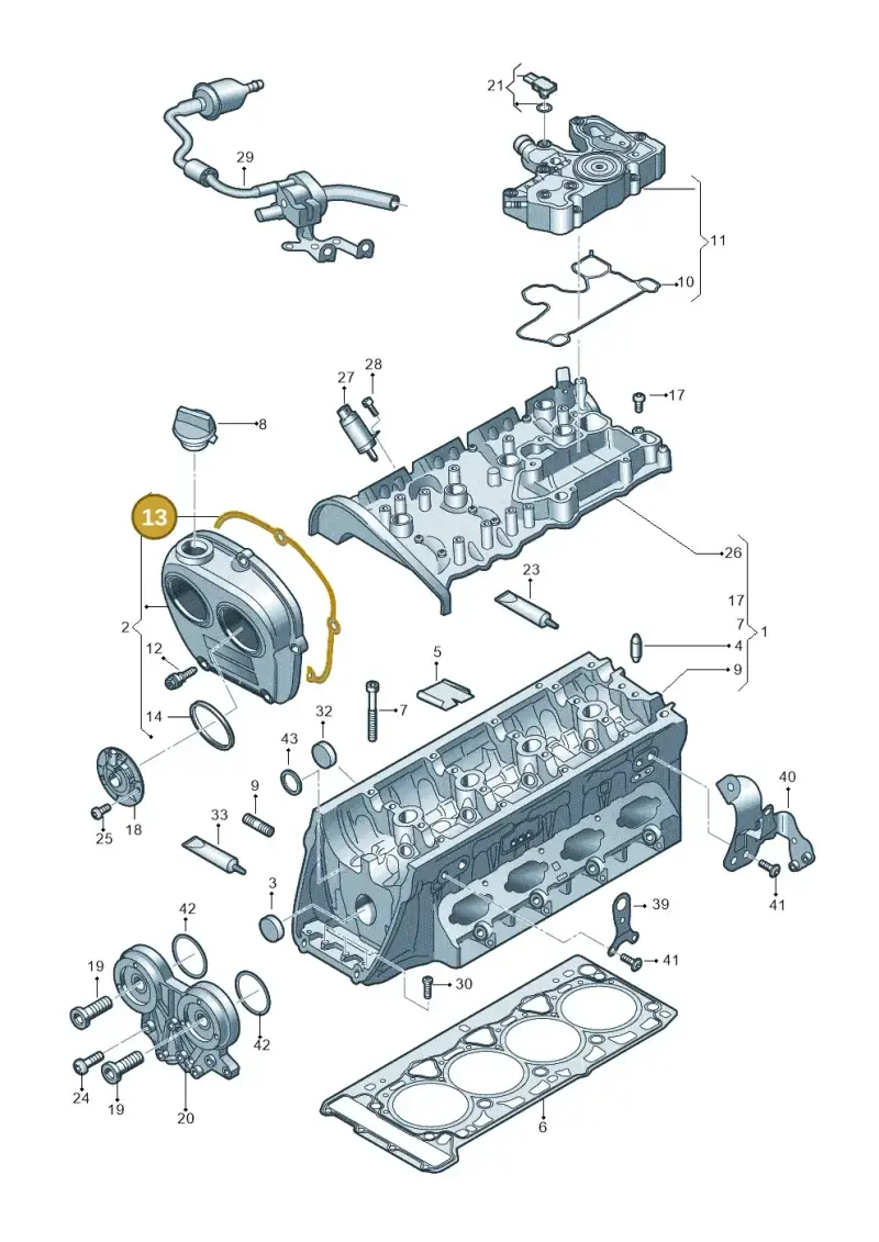 06Q103483A — Volkswagen Passat estate (2023-) diagram 3j0103381, position 13