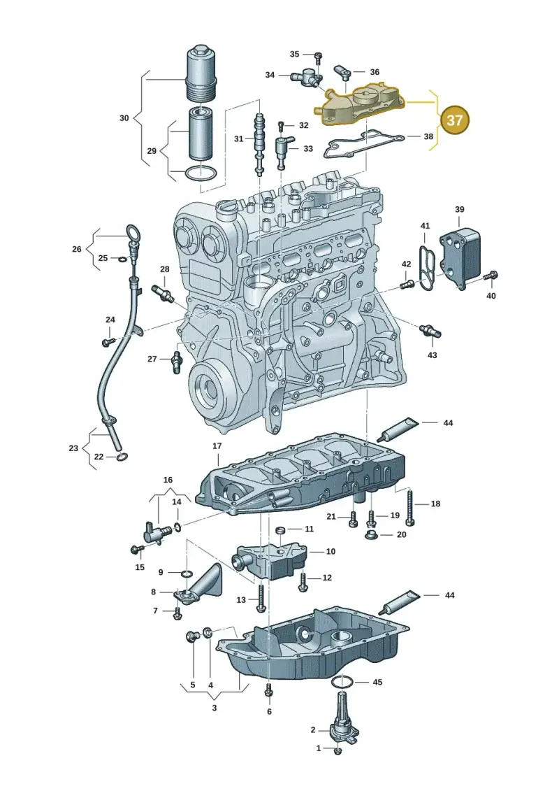 06Q103495C — Audi A3 Sportback (2019-2025) diagram 596103015, position 37