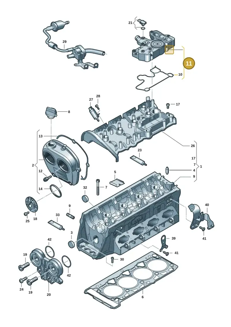 06Q103495C — Volkswagen Golf (2019-2025) diagram 5h0103049, position 11