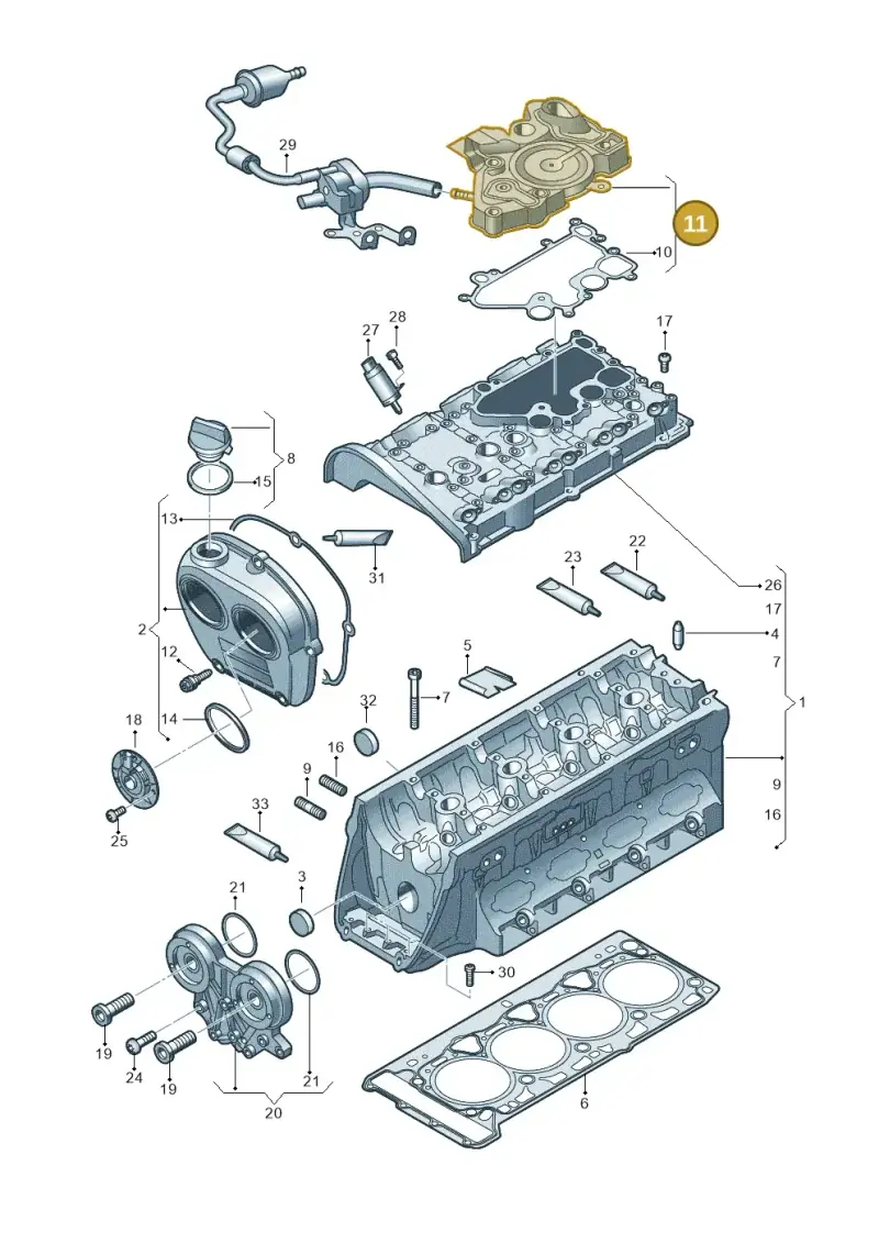 06Q103495F — Volkswagen New Passat (2015-2022) diagram 724103200, position 11