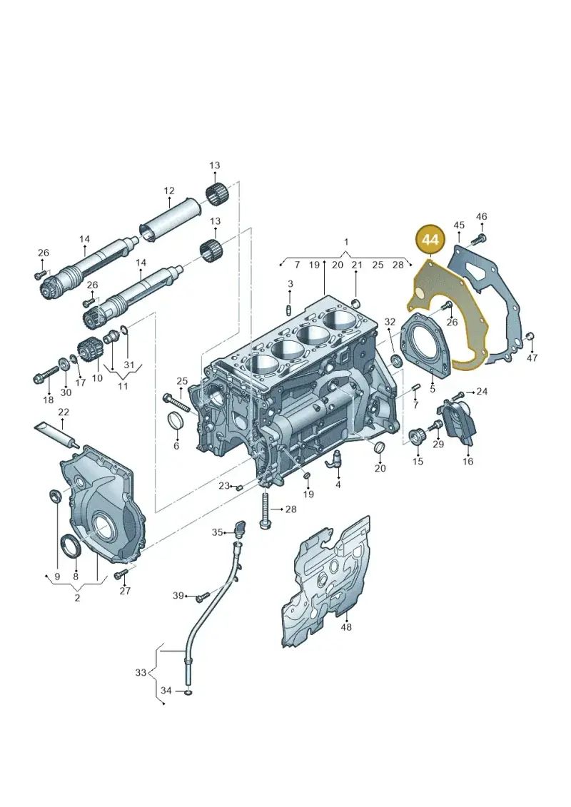 06Q103551 — Volkswagen Passat estate (2023-) diagram 5h0103012, position 44