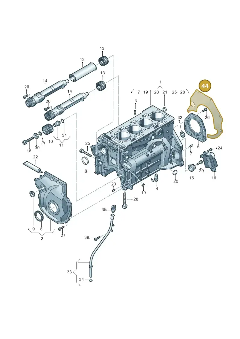 06Q103551 — Volkswagen Tiguan 2.0 (2023-) diagram 746103100, position 44