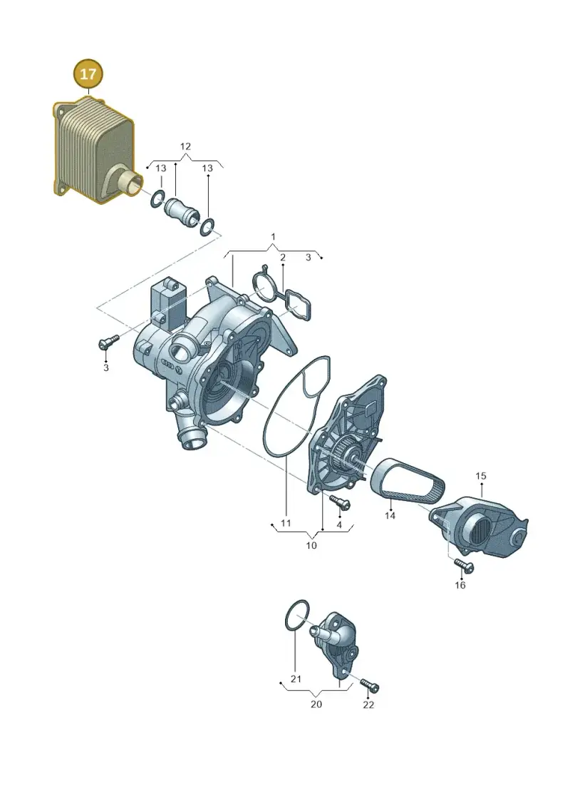 06Q117021H — Volkswagen Polo 1.0 BlueMotion (2017-2024) diagram 798121050, position 17