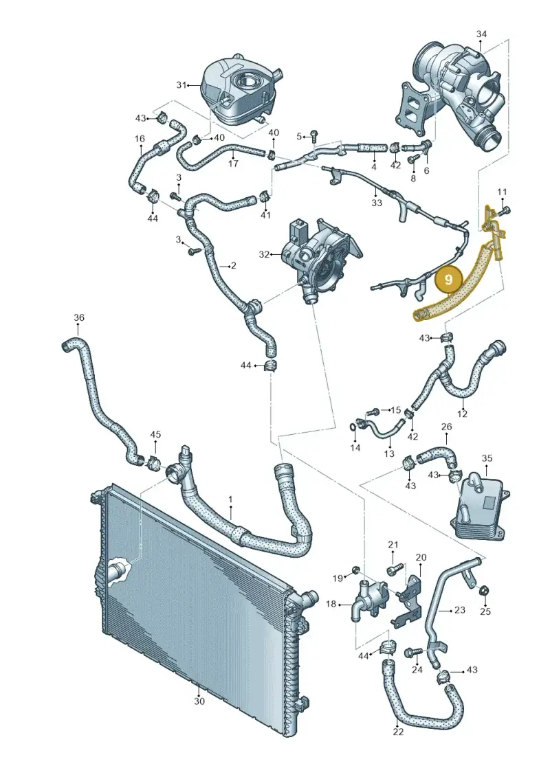 06Q121497F — Volkswagen Tiguan 2.0 4Motion (2016-2024) diagram 850121126, position 9