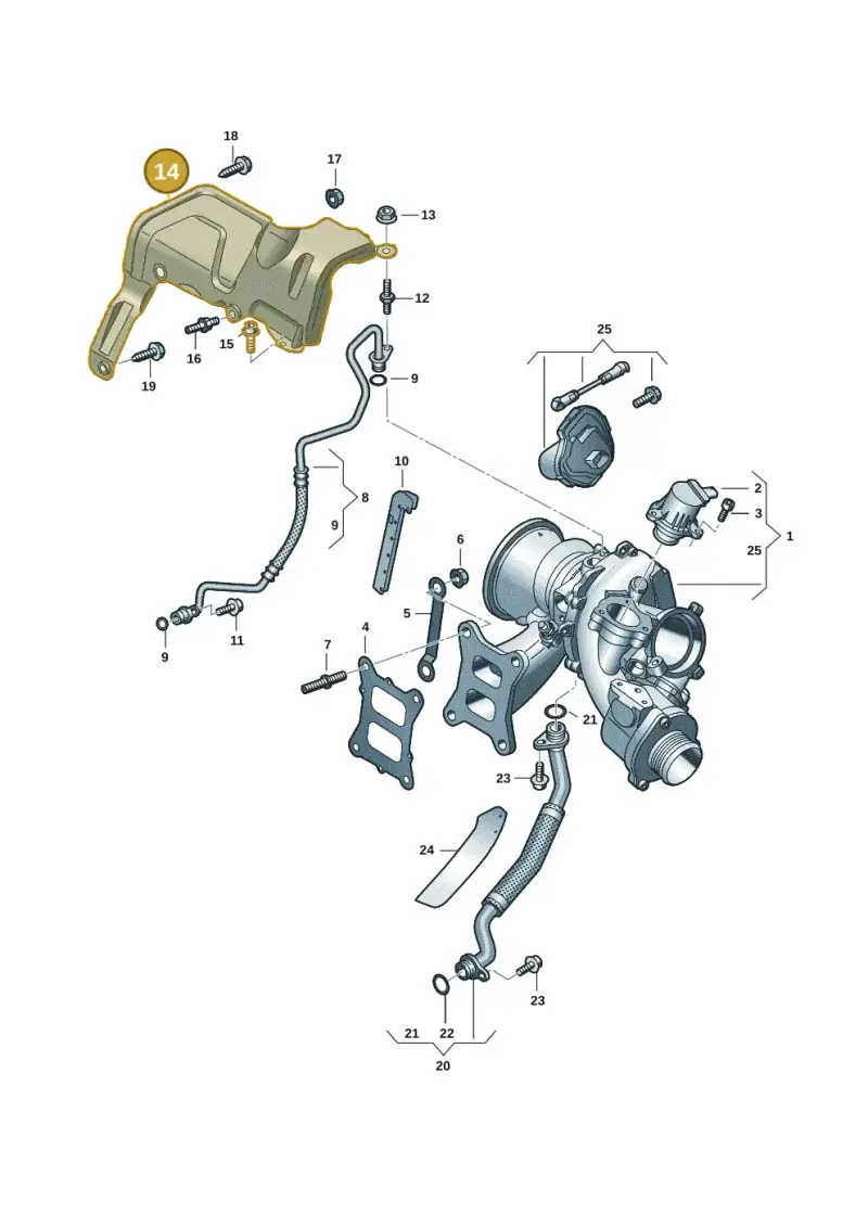 06Q129597F — Volkswagen Passat estate (2023-) diagram 884145251, position 14