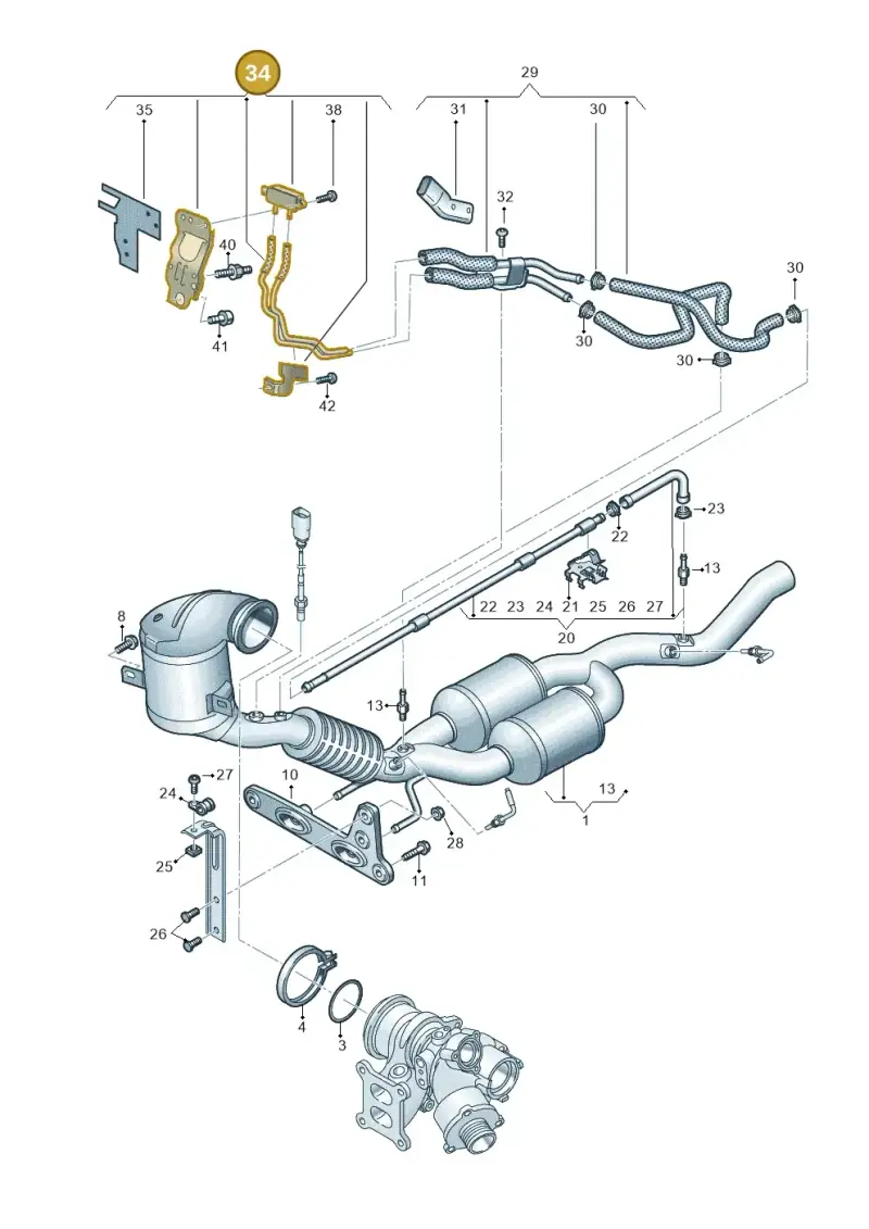 06Q131552F — Volkswagen Golf 2.0 BlueMotion (2019-2024) diagram 793253032, position 34