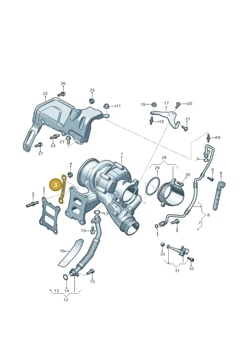 06Q145039B — Volkswagen Golf 2.0 BlueMotion (2019-2024) diagram 884145300, position 3